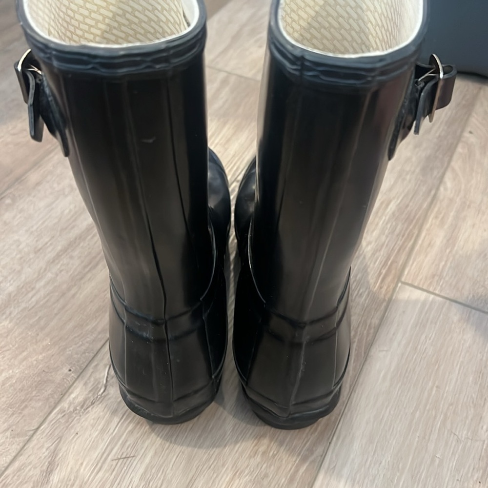Hunter Original Gloss Women's Black Short Rain Boots - Picture 8 of 10